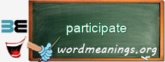 WordMeaning blackboard for participate